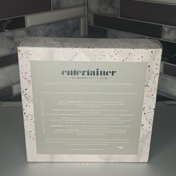 NEW. Prestige 4 Piece Knife Set Cheese - Premium Collection Entertainer Unopened - Picture 3 of 6